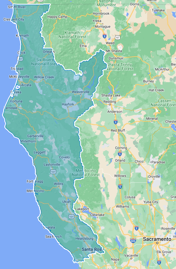 District 02 boundary map in California