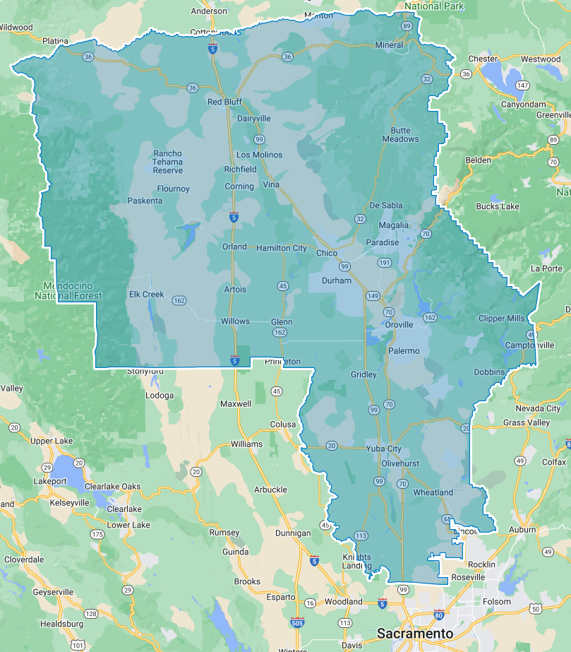 District 03 boundary map in California