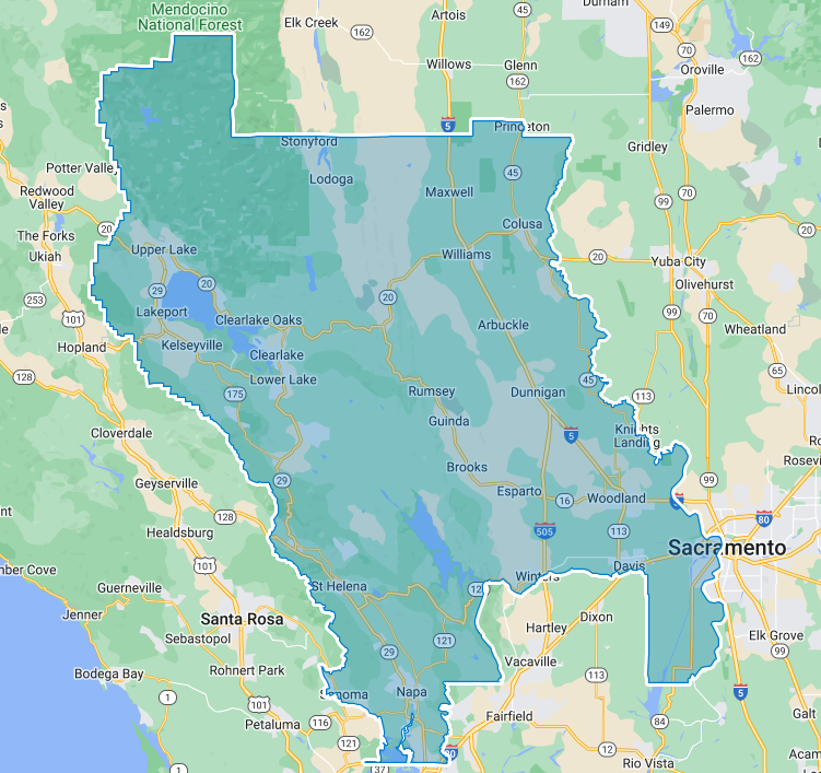 District 04 boundary map in California