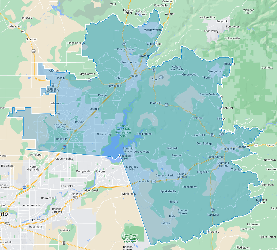District 05 boundary map in California