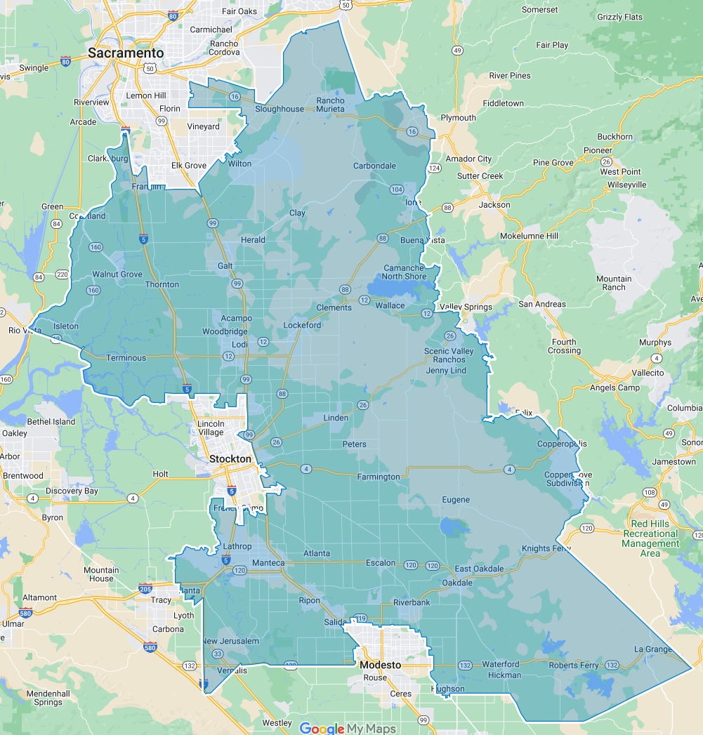 District 09 boundary map in California