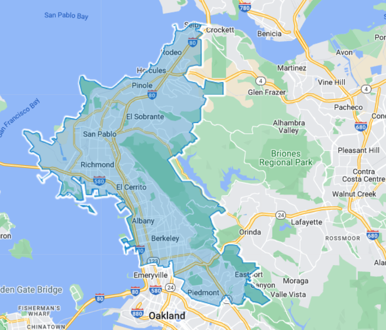 District 14 boundary map in California