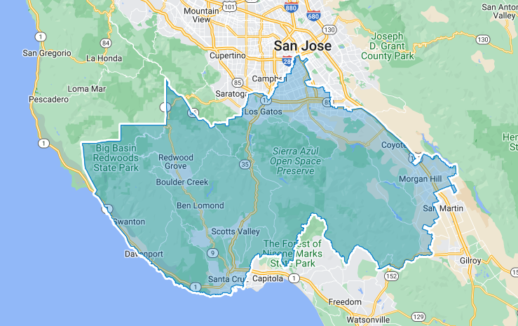 District 28 boundary map in California