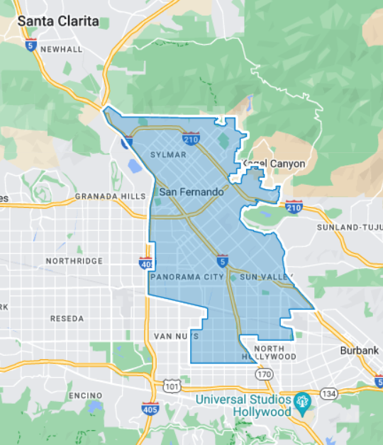 District 43 boundary map in California