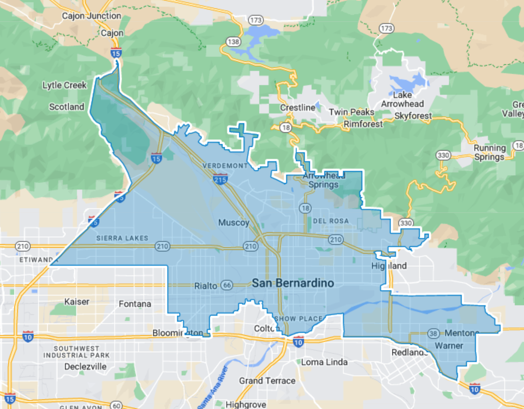 District 45 boundary map in California