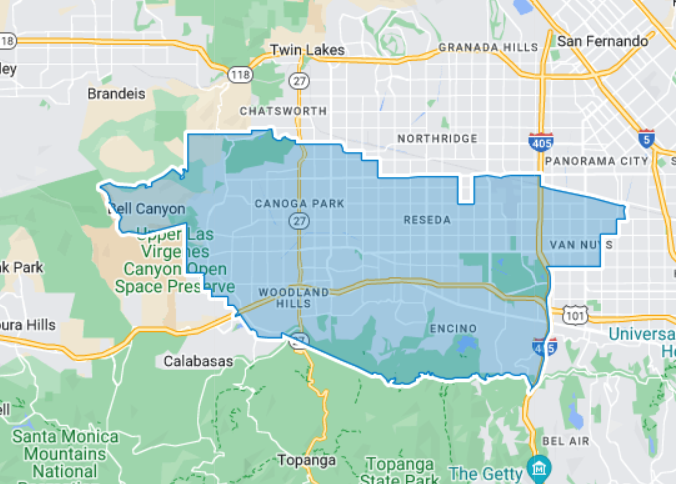 District 46 boundary map in California