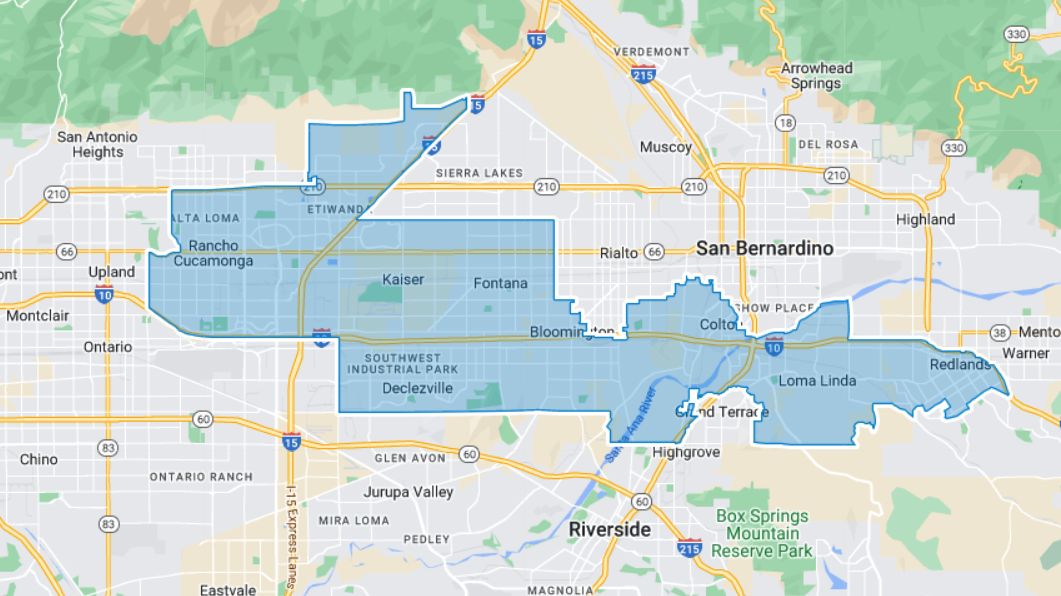 District 50 boundary map in California