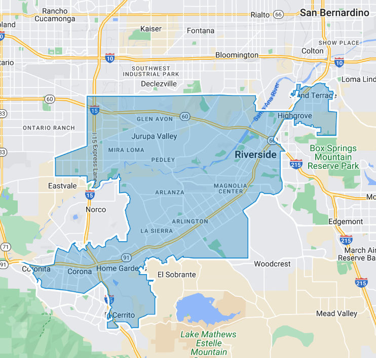 District 58 boundary map in California