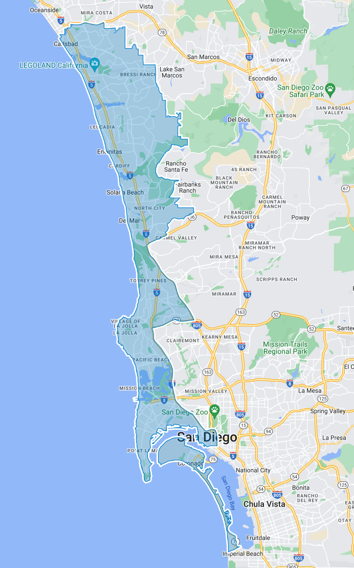 District 77 boundary map in California